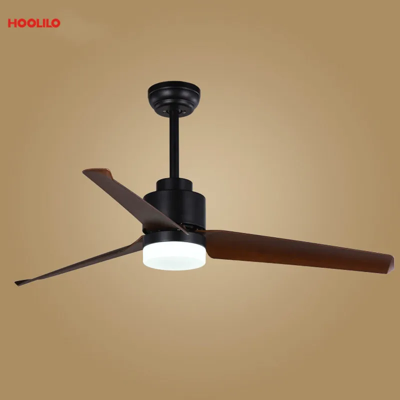 HOOLILO 2020 новые потолочные вентиляторы с деревянным лезвием освещением 110 В 220