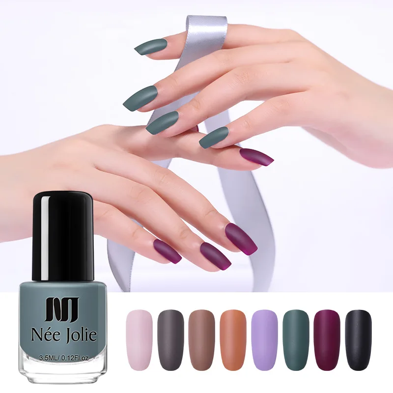 

Matte Matte Matte Effect Nail Polish Solid Color Scrub Nail Polish 3.5ml
