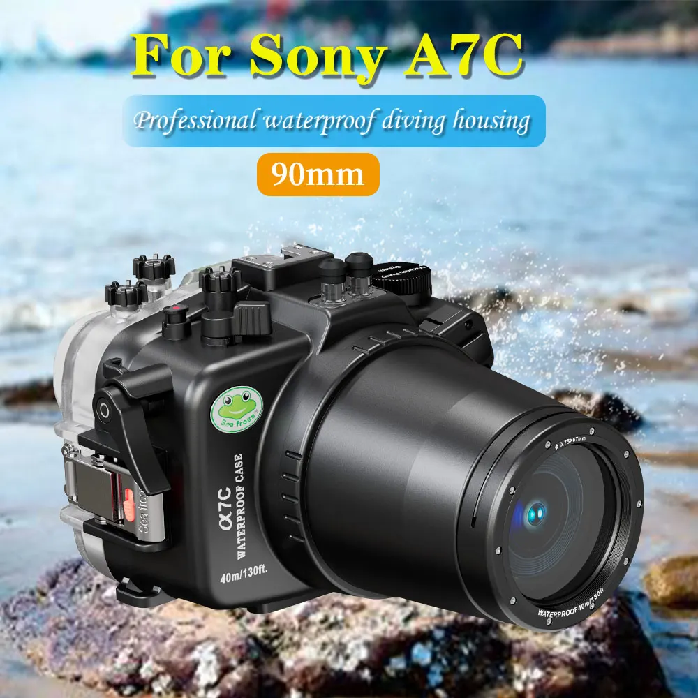 Seafrogs 방수 카메라 하우징 다이빙 케이스, A7C 용, 90mm, 28-70mm, 16-50mm, 10-18mm, 28-60mm