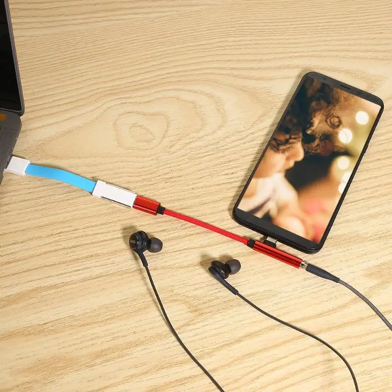 2 в 1 type C до 3,5 мм кабель аудио Музыка зарядный адаптер для телефона USB C