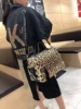 New trend handbags personality fashion retro leopard rhinestone handbag rivet shoulder bag ladies casual handbag Messenger bag ► Photo 3/6