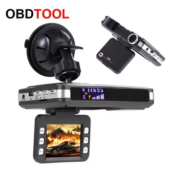 

New 2 In 1 Recorder Flow Detecting Support G-Sensor Dash Cam GPS Camera Record Multi-Langauge Anti Radar Detector Car DVR Dash