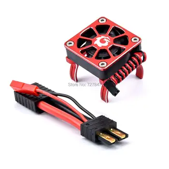 540 550 3650 3660モーターラジエーターtrxプラグ冷却ファン1/10 rcクローラためトラクサスTRX4 TRX6 GT4スラッシュKM2アップグレードパーツ