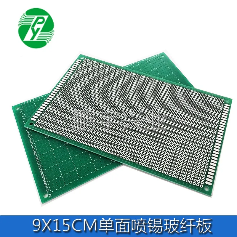 

9 X15CM Single-sided Tin Spraying 1.6 Thick 2.54 Spacing Universal Board Universal Circuit Board Hole Board PCB