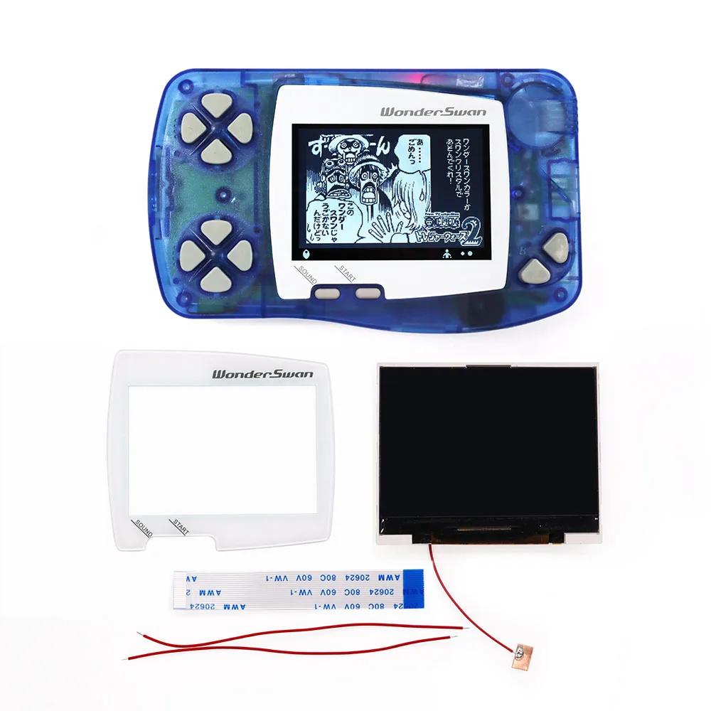 WS WonderSwan Game Console, luz de fundo,