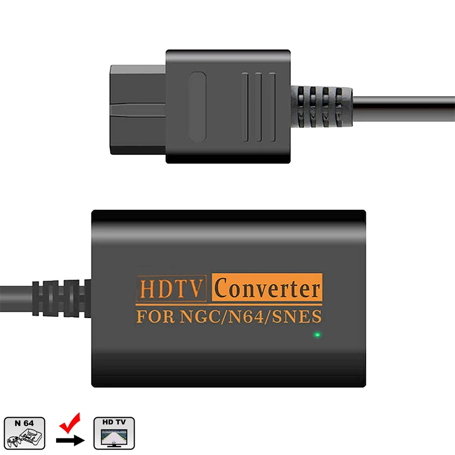 Преобразователь N64-HDMI HDTV HDMI-кабель адаптер для Nintendo 64 Gamecube SNES NGC подключи и работай