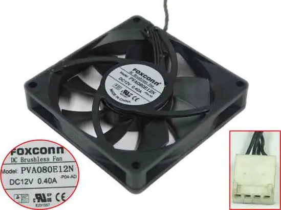 F0XCONN PVA080E12N -P04-AD DC 12V 0.40A 80x80x15 мм вентилятор охлаждения сервера | Компьютеры и офис