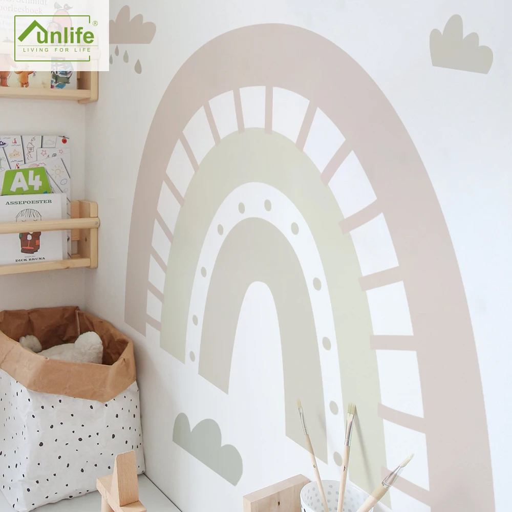 

Funlife® Nursery Rainbow Wallpaper Wall Sticker Peel & Stick DIY Oil Proof Removable Eco-friendly PVC Easy to Clean for Bathroom