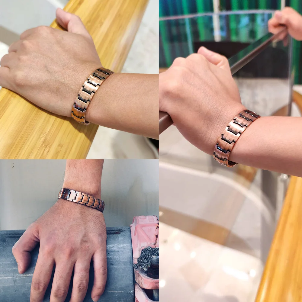 Bracciale In Rame Magnetico Uomo - Benessere E Design Per Migliorare Energia E Circolazione - Foto 2