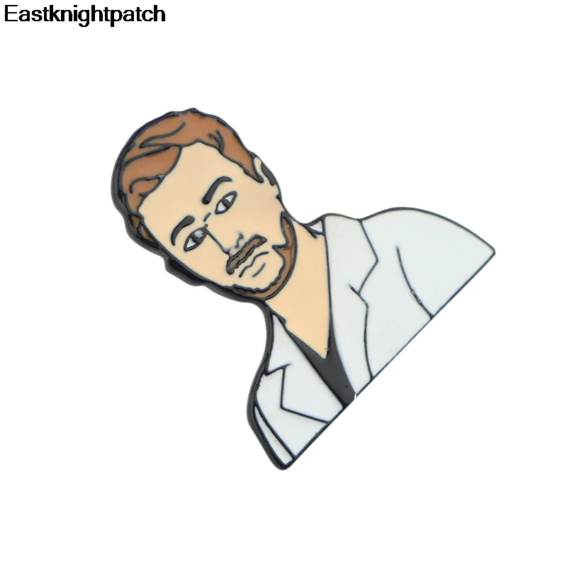 Серый анатомический персонаж DIY цинковый сплав Эмаль булавки медаль insignia para рюкзак рубашка ткань сумка броши значки E0878