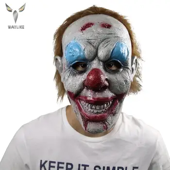 

Waylike Halloween Clown Scary Mask Cosplay Clown Latex Face Shield For Halloween Parties Carnivals Easter Mask