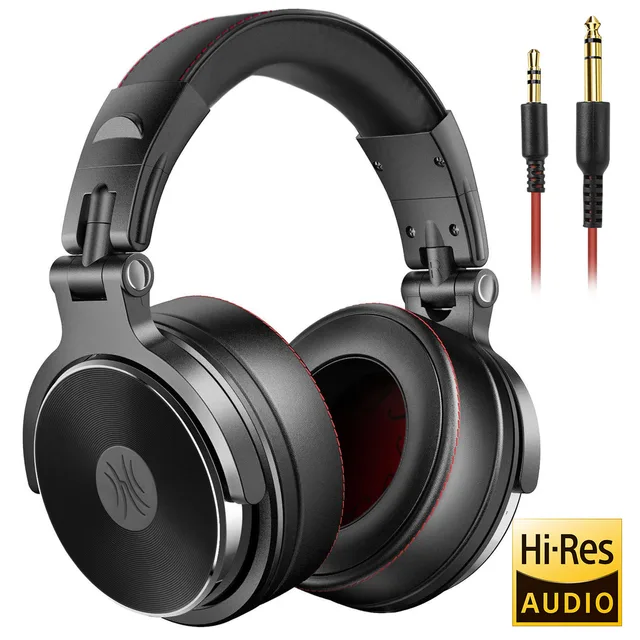 Oneodio Pro10/30/50 Wired Headphones Professional Studio DJ Headphone with Microphone Over Ear Monitor Recording Stereo Headsets Pro-50 Black