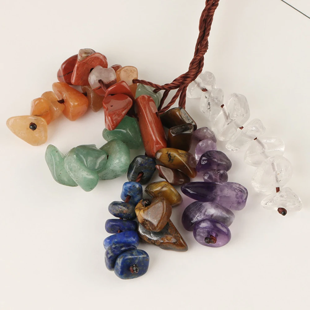 7 Chakra Tumbled Gemstone Tassel Chakra Natural Crystal Stone Car Pendant Hanging Ornament Stones For Car Home Decor 7 Chakra Tumbled Gemstone Tassel Chakra Natural Crystal Stone Car Pendant Hanging Ornament Stones For Car Home Decor