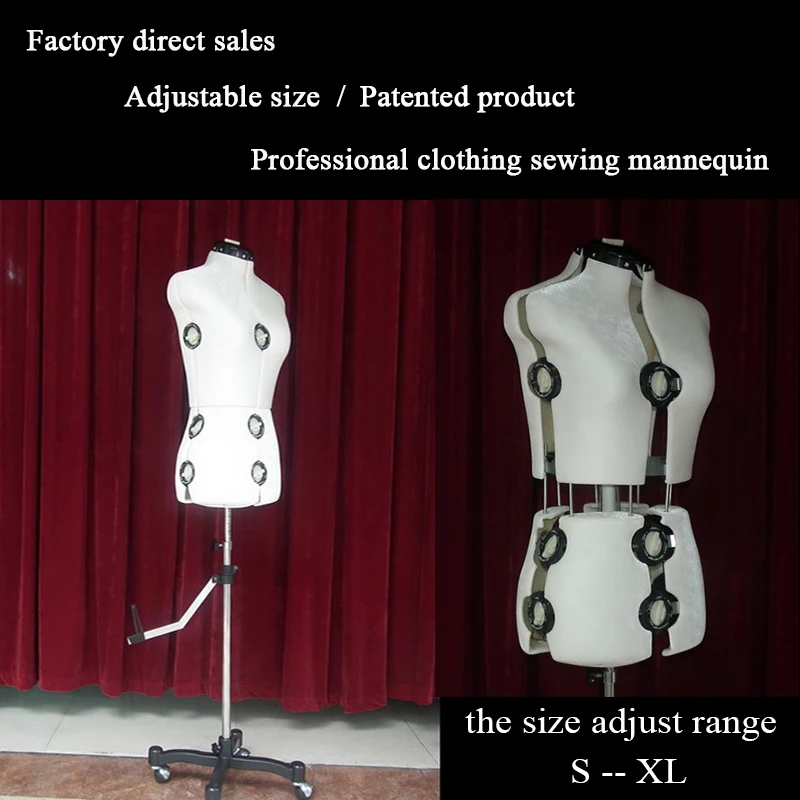 Modelo de sastre para diseño de ropa, maniquí de costura de tamaño ajustable,  venta directa de