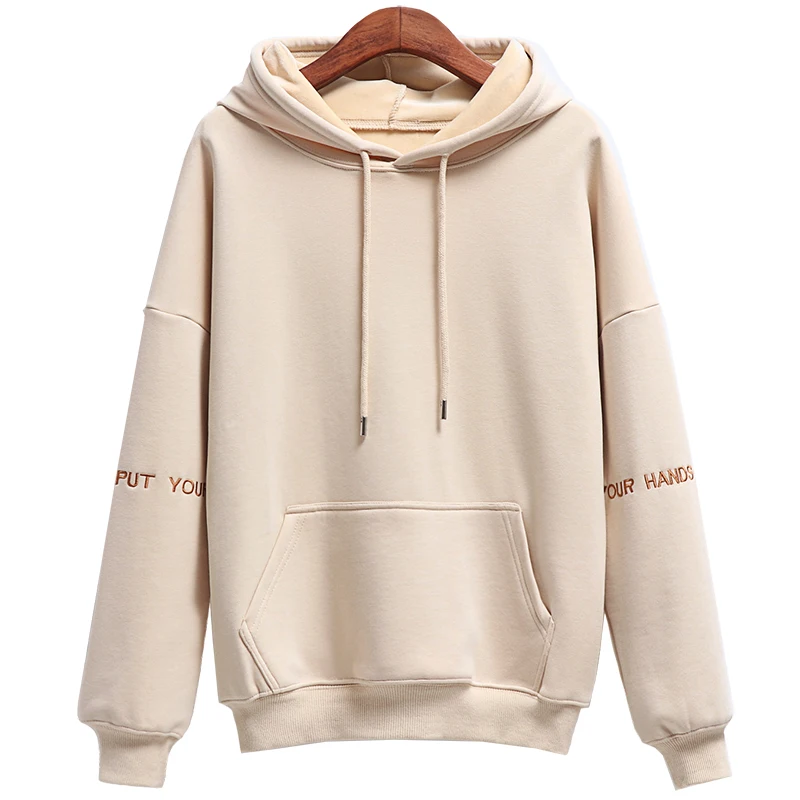 new plus velvet female hooded thick autumn and winter sweatshirt hoodies women