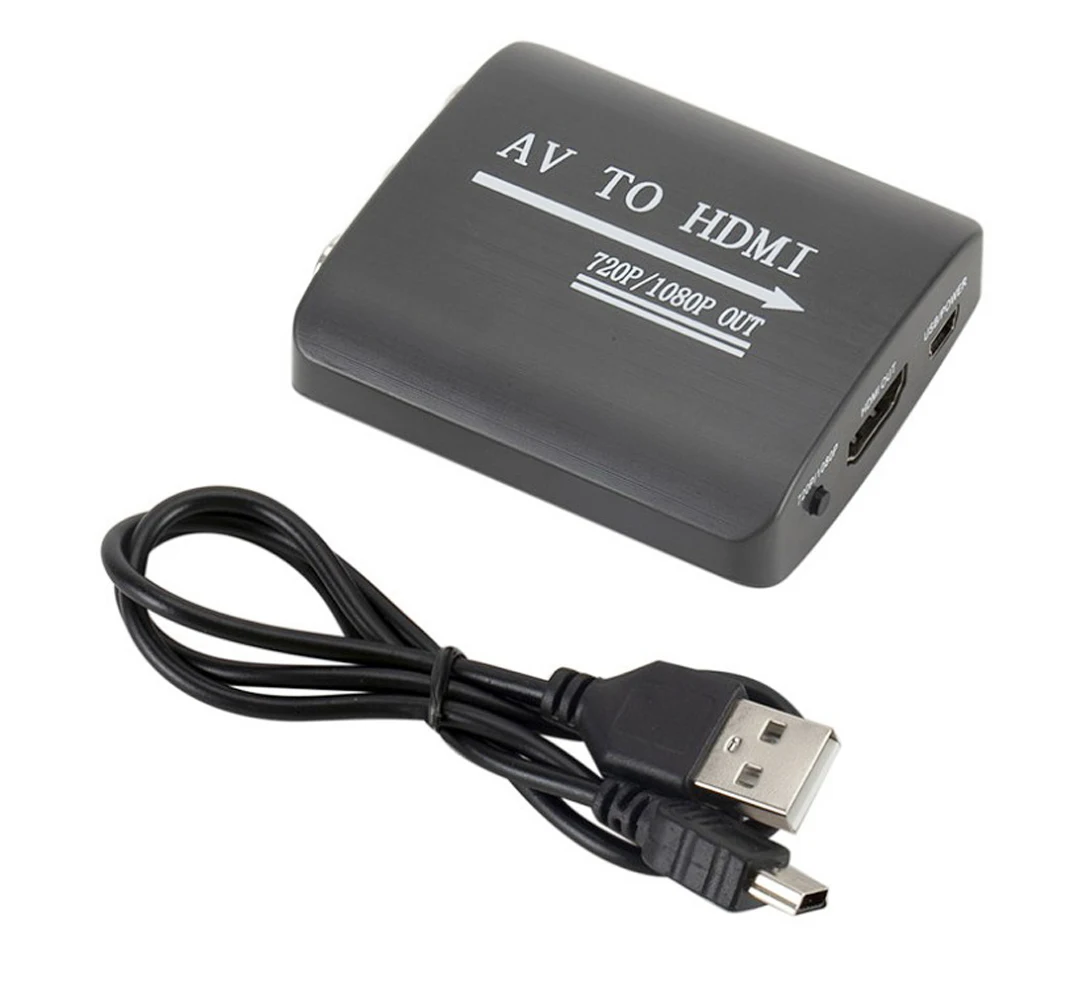 Высококачественный конвертер RCA AV в HDMI 1080P HD AV2 адаптер для ТВ ПК DVD Xbox проектора |