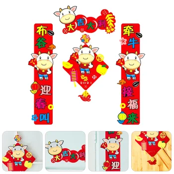 

1 Set Chinese Couplets New Year Door Banner Spring Festival Couplet New Year Couplet Set for Home