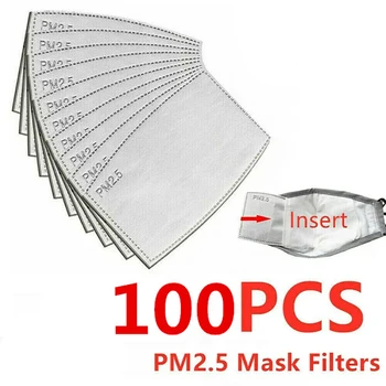 

100 pcs/Lot PM2.5 Filter Paper Anti Haze Mouth Mask Anti Dust Mask Activated Carbon Filter Paper Health Care For Adult