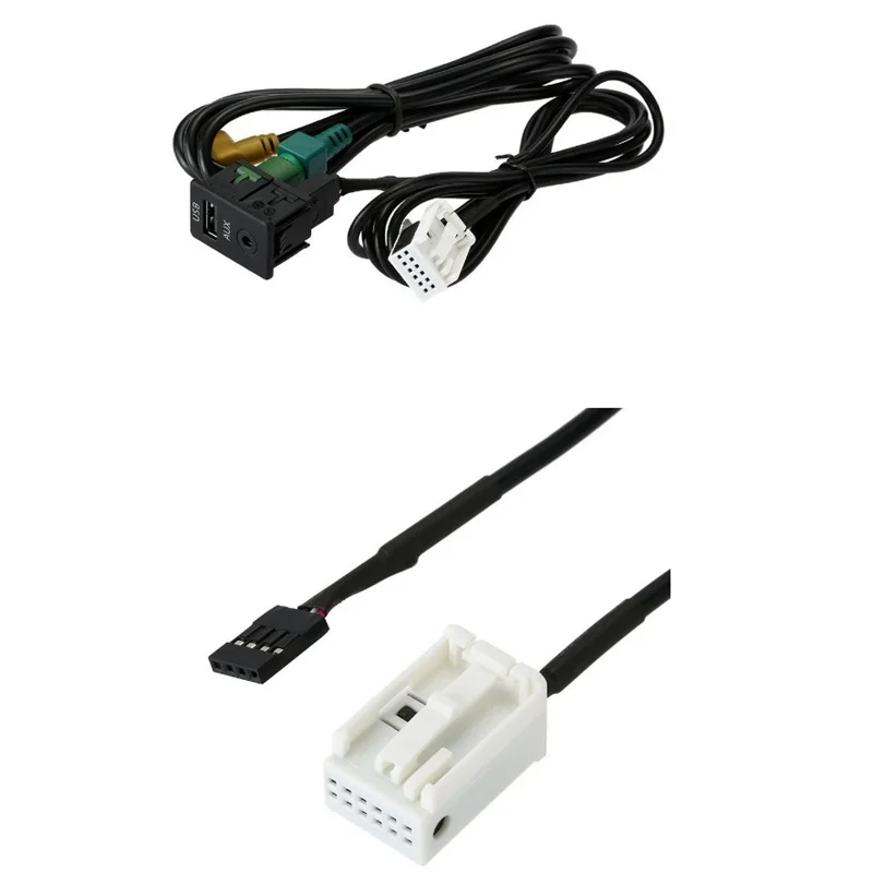 RCD510+ 310+ 300+ RNS315 AUX usb-кабель для переключателя, пригодный для VW MK6 Golf Jetta CC passat B6 B7 Прямая