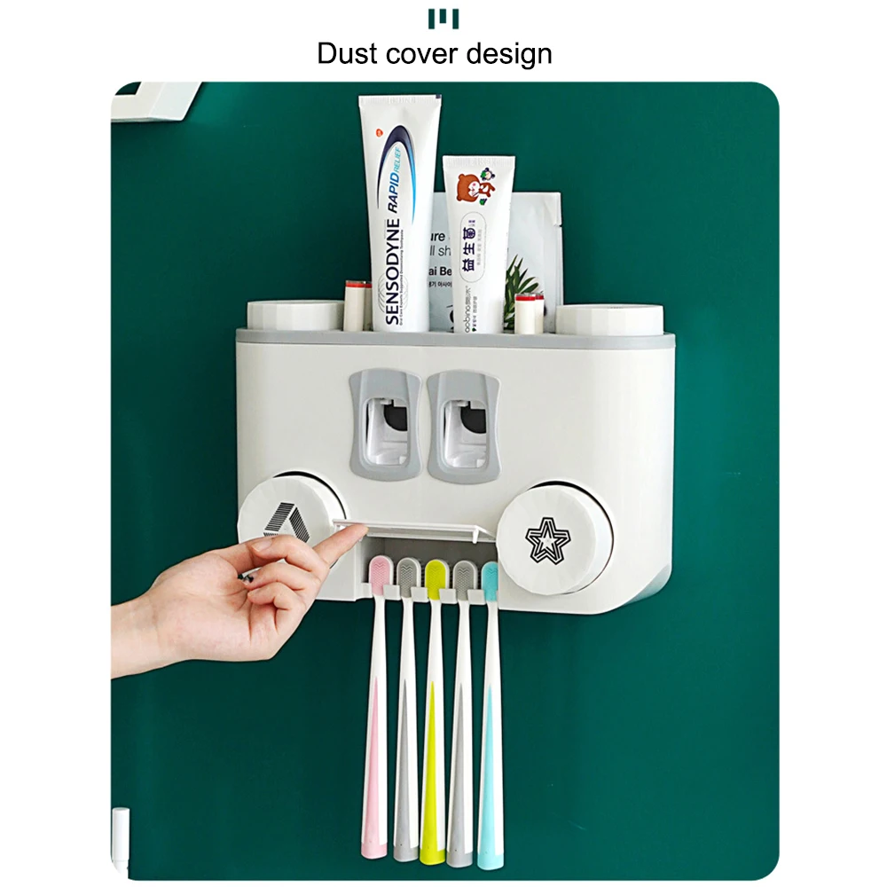 Автоматический Диспенсер для зубной пасты Hands Free Squeeze Out зубная паста зубная щетка деревянная расческа стеллаж для хранения Мода