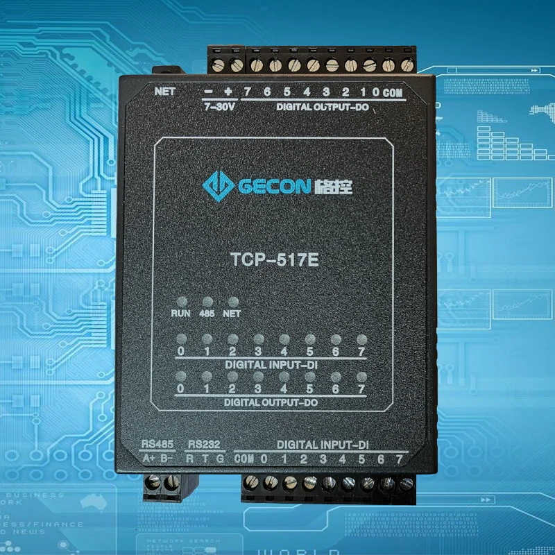 8-канальный цифровой вход 8-выход тразистора комбинированный модуль Ethernet MODBUS TCP протокол передачи данных
