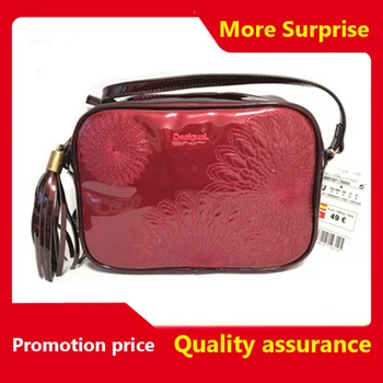 

Women's Dark Floral Pattern Tassled Patent Leather Messenger Shoulder Bag Mini Bag Spanish Brand Bolsos Imitacion Marcas De Lujo