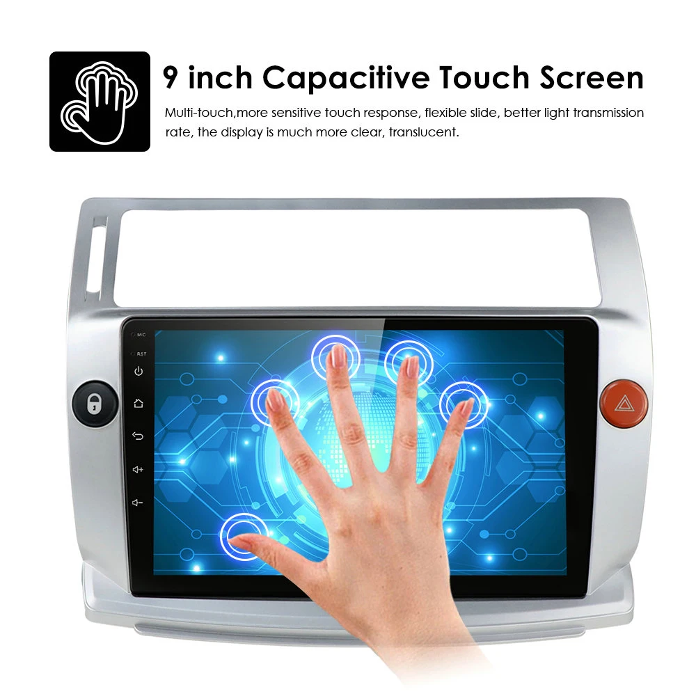 Autoradio Android Car Stereo Radio Multimidia GPS For Citroen C4 C-Triomphe C-Quatre 2004-2009 CarPlay TPMS DAB+ 2G+32G 4G LET