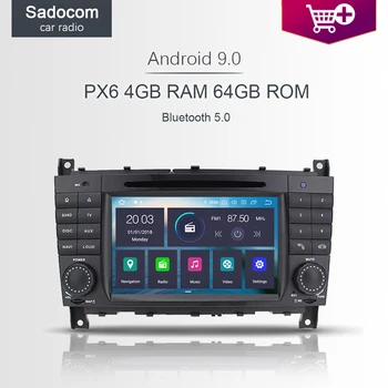 

PX6 IPS 2 din Android 10.0 Car DVD player 6 Core 64GB ROM 4GB RAM car radio GDS autoradio For Benz W203 W209 W219 2004 - 2011