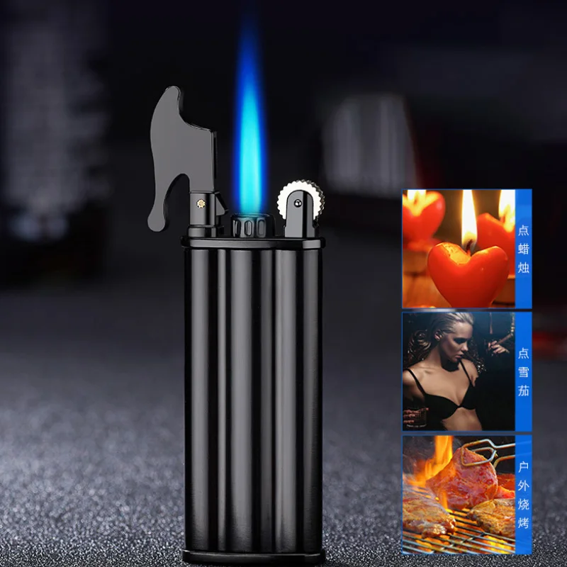 Refillable Butane Gas Jet Flame Lighter Smoking Accessories Cigarette Shaped Windproof Support Gadget For Man Gift