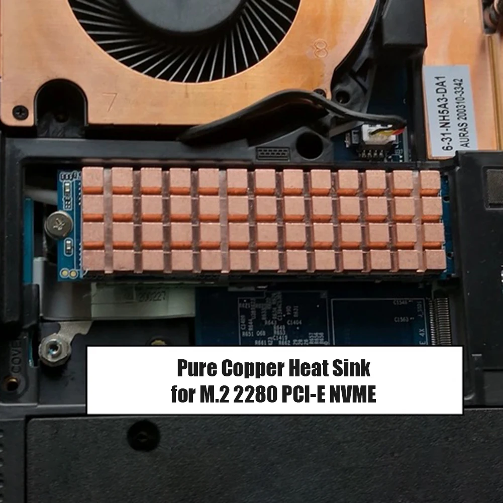 PC 노트북 SSD 방열판 M.2 2280 PCI-E NVME 열 패드 방열판 컴퓨터 냉각기 구리 라디에이터 액세서리