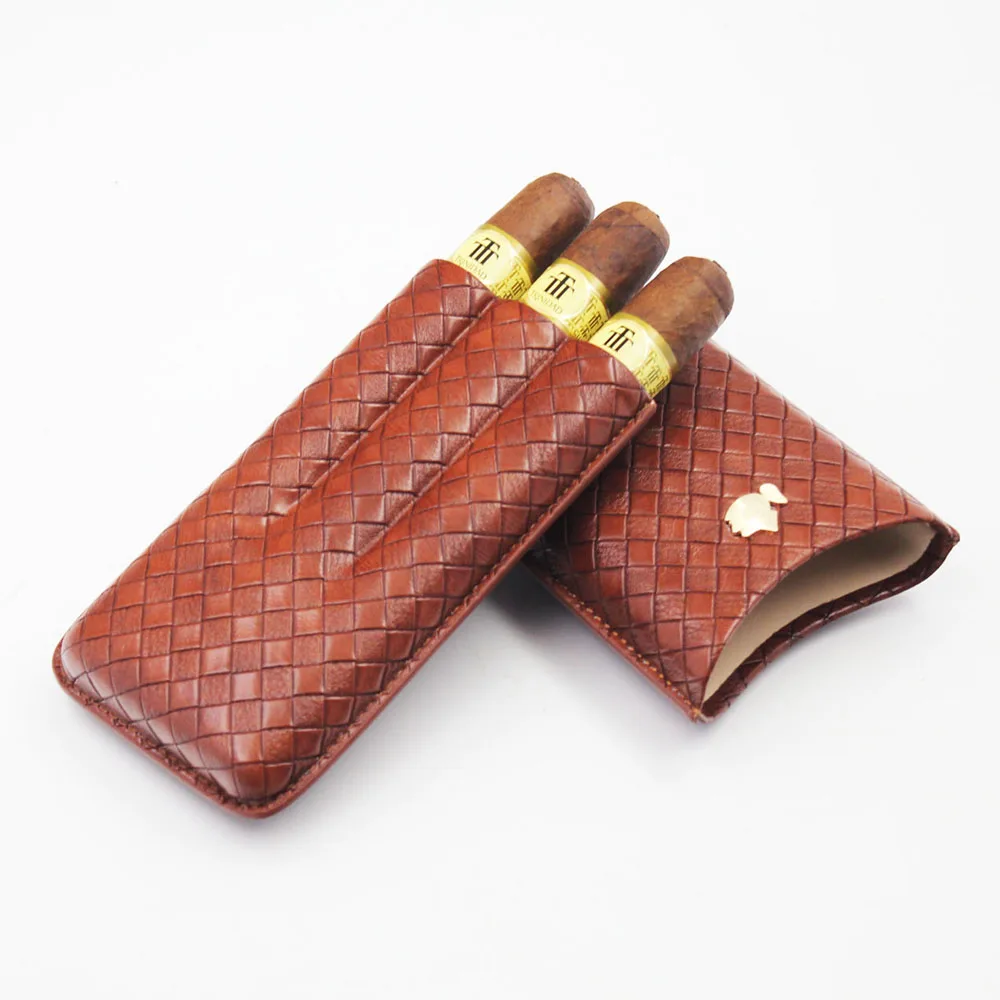 COHIBA Портативный кожаный чехол для сигар Humidor 3 подставка пробирок мини коробка