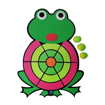 

Cartoon Animal Frog Sticky Ball Dart Child Throwing Flying Game Toy Kids Darts Board with Balls For Children Security Toy Gifts