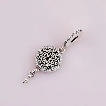 

Authentic 925 Sterling Silver Charm New Key Fashion Swing Pendant Fit Pandora Women Bracelet & Necklace Diy Jewelry