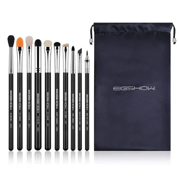 

Makeup Brush Set Eyeshadow Professional Eigshow 10Pcs Silver Eye Shadow Eyeliner Eyelid Blender Eyebrow Beauty Make-Up Brushes