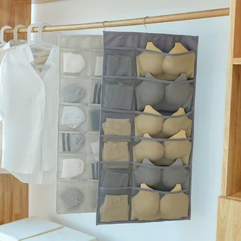 

Hanging Storage Bag Double-sided Wadrobe Closet Clothes Underwear Socks Oxford Hanging Storage Bag Back Door Storage Container