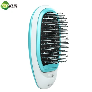 

Anti-static Massage Comb Portable Negative Ion Comb Install the Battery Electric Smooth Hair Comb Straightener with Flannel Bag