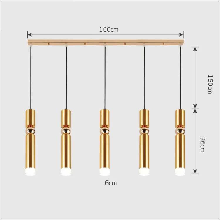5-Lamps System Long LukLoy современный светодиодный подвесной светильник, Потолочная подвесная труба, Подвесная лампа для гостиной, обеденного стола, кухонного острова - Цвет корпуса: 5-Lamps System Long