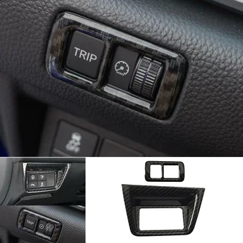 

2pcs Carbon Fiber Look Car Console Function Button Trim For Honda Accord 2018 2019 Stylish Exterior Auto Parts