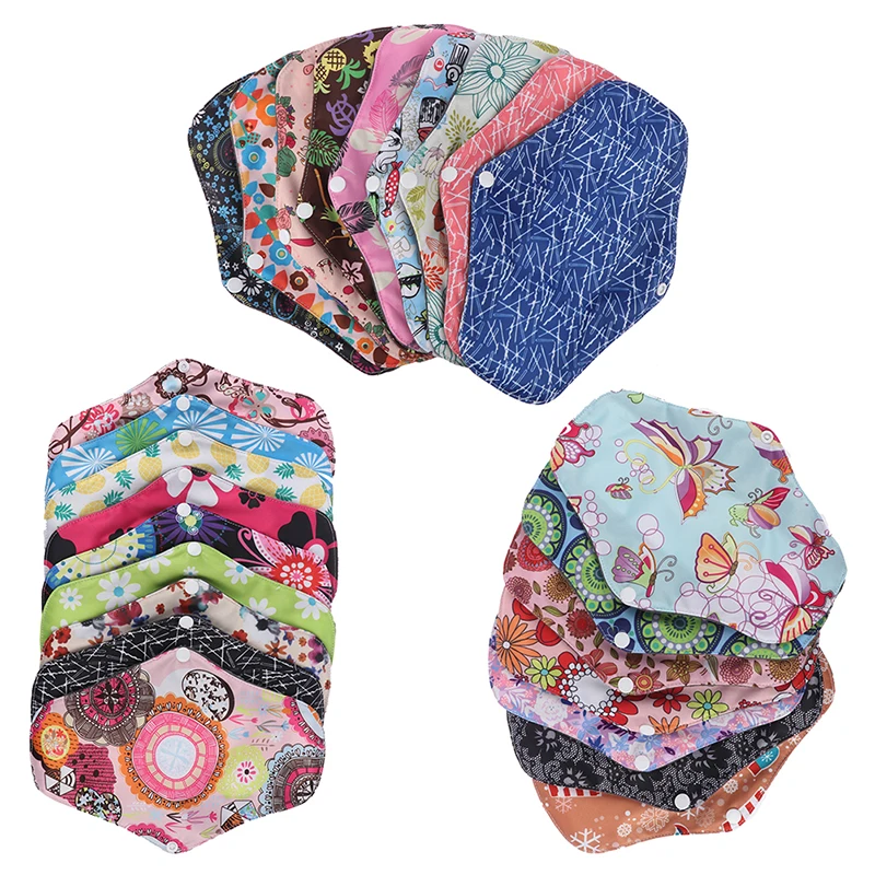 25.5x18cm Panty Liner Cloth Menstrual Pad Mama Sanitary Reusable Soft Washable Charcoal Period Napkins Random