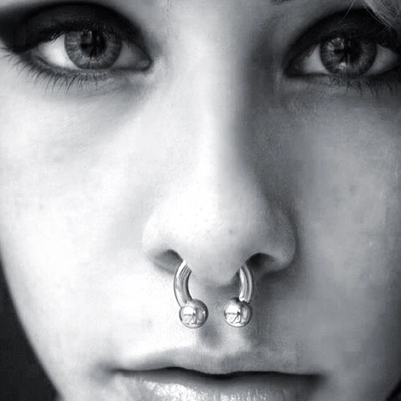 1pc Stainless Steel Ear Plug Gauges Hoop Earring Weights Stretcher