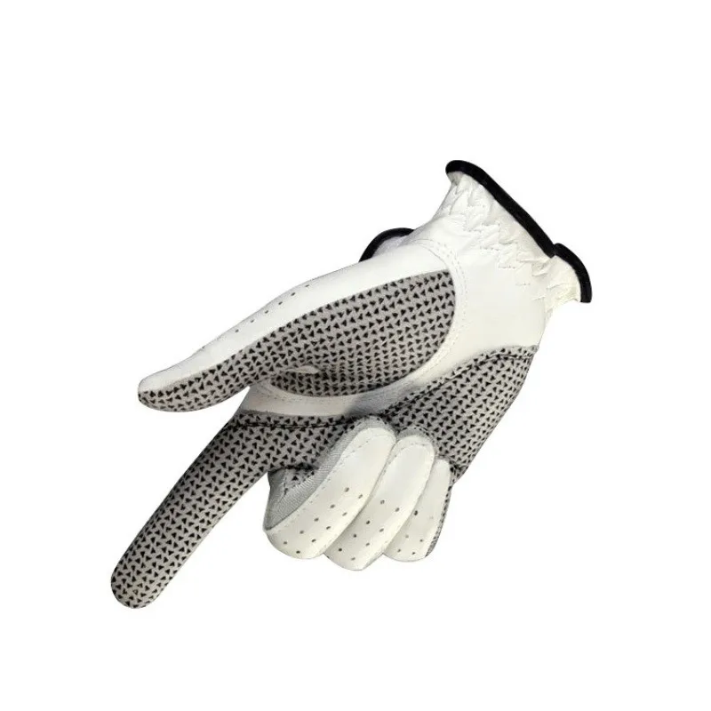 Профессиональные Оригинальные кожаные перчатки для гольфа мужские мягкие дышащие из чистой овчины с противоскользящими гранулами перчатки для гольфа