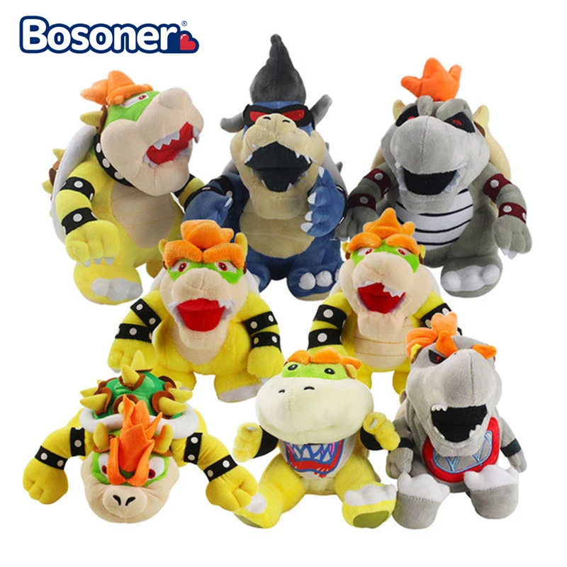 Игрушка плюшевая Супер Марио брозер 3D Land Bone Kuba Koopa Dragon Dark Bowser Kamek waluipad Wario Lemmy Morton Roy