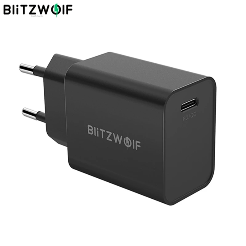 Online BlitzWolf BW S12 27W QC4 + QC4.0 QC3.0 PD tipo C Puerto UE AU USB cargador de teléfono móvil para iPhone 11 Pro Huawei P30 Samsung Xiaomi