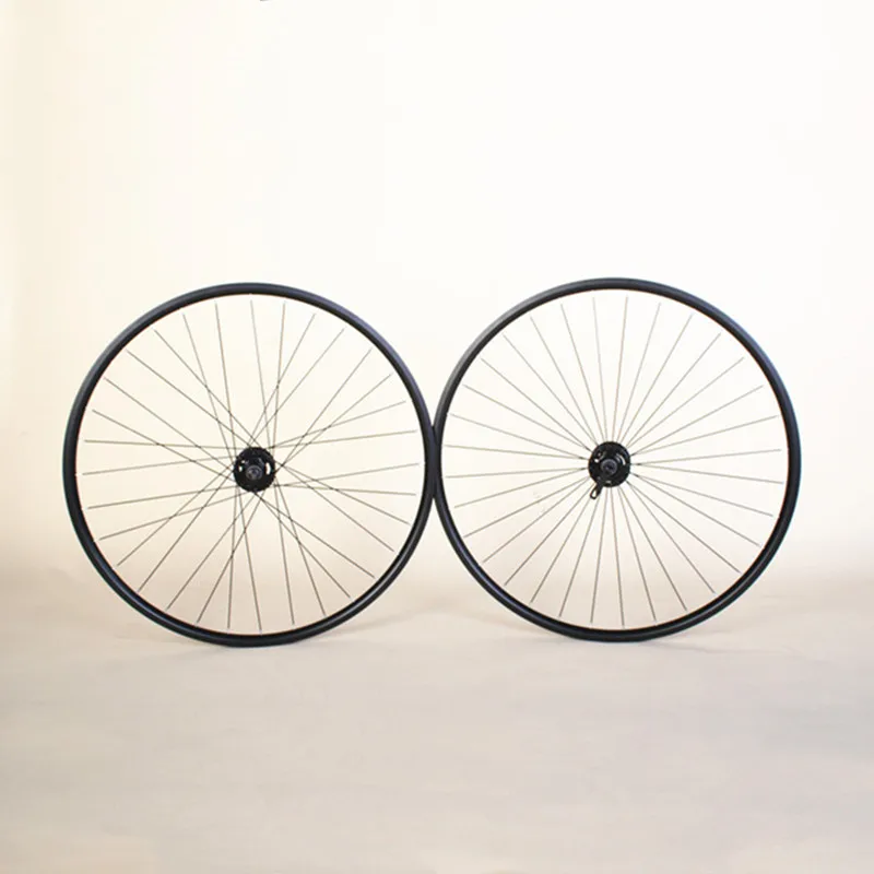 700C 25 мм фиксированная передача черные колеса алюминиевый сплав Fixie