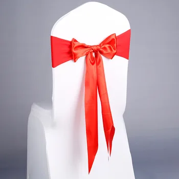 

Wedding Chair Sashes Cadeiras Flower Elastic Bowknot Free Fasten Knot Rustic Beautiful Burgundy Bow Chaise Mariage Wholesale