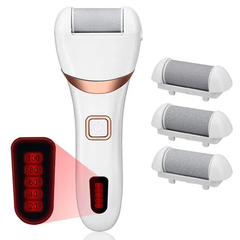 

Electric Foot Callus Remover Rechargeable, Dead Skin Callus Remover for Feet Care,with 3 Roller Heads For Hard Cracked Heels