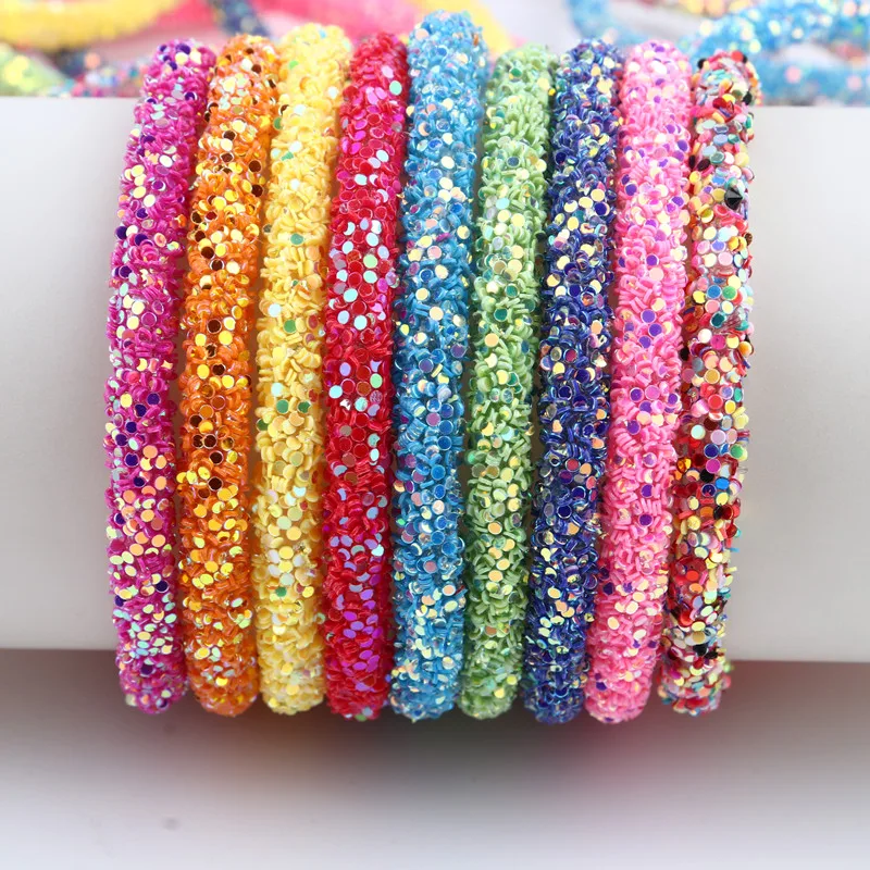6mm Glitter Sequin Rope Soft Tube Cord Rope String Crystals Craft Rhinestones Resin Tube Sequin Pipe Cord Jewelry Accessory