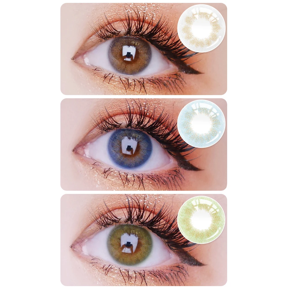 OVOLOOK 2pcs/пара линз контактные линзы Цвет ed для глаз GRNKAI серии 3 оттенка переходящие