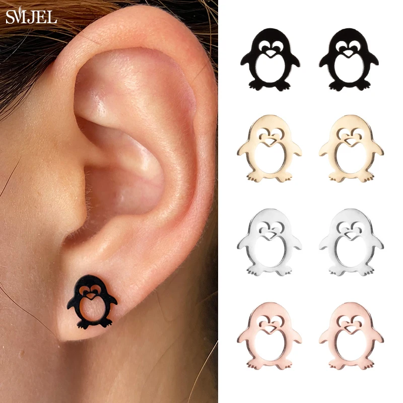 Pinguino .925 Orecchini Argento Sterling Da Peter Stone