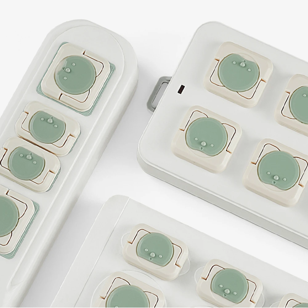 Segurança do Bebê Tampas de Proteção Babycare Girar Duplo Seguro Bloqueio Capa 2 - 3 Buraco Soquetes Elétricos Engrossar Crianças Protetor bc 24 Pçs 4 girar duplo seguro bloqueio capa 2 3